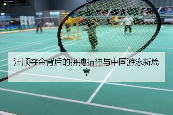 汪顺夺金背后的拼搏精神与中国游泳新篇章